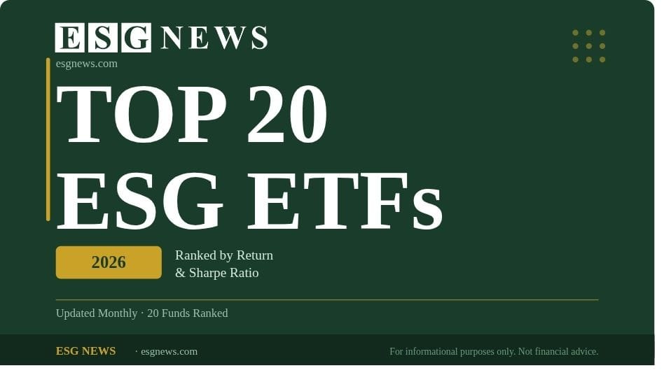 Top 20 ESG ETFs 2026 ranking