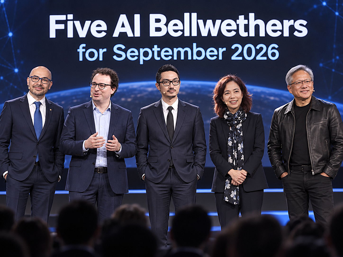 Image of five bellwethers for AI's next disruptions generated by ChatGPT