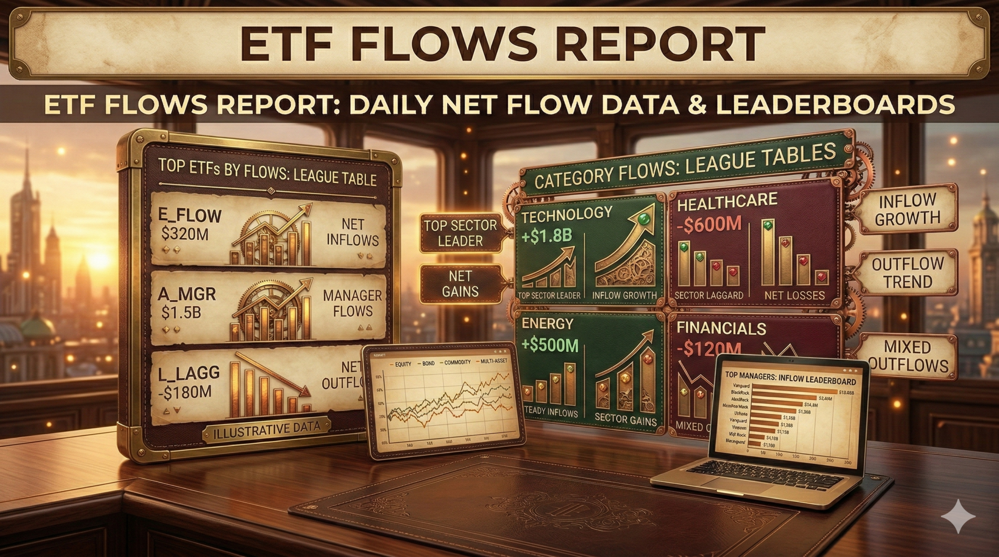 ETF flow data visualization