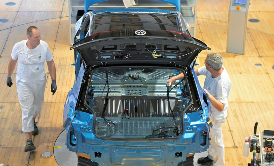 German automotive crisis visual
