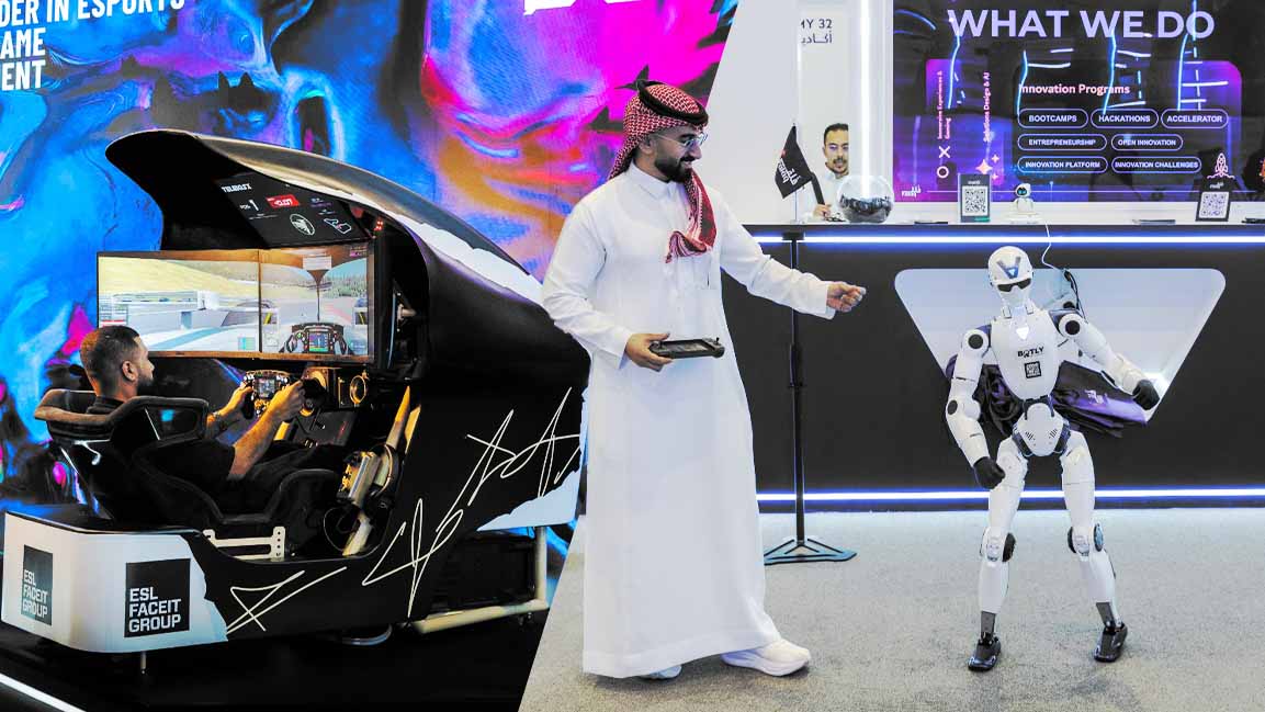 LEAP 2026 conference scene showing global tech leaders discussing Saudi AI infrastructure