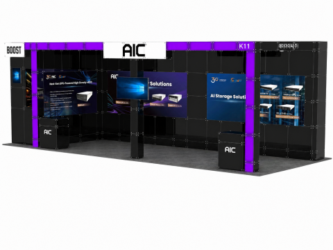 AIC's AI infrastructure exhibition booth