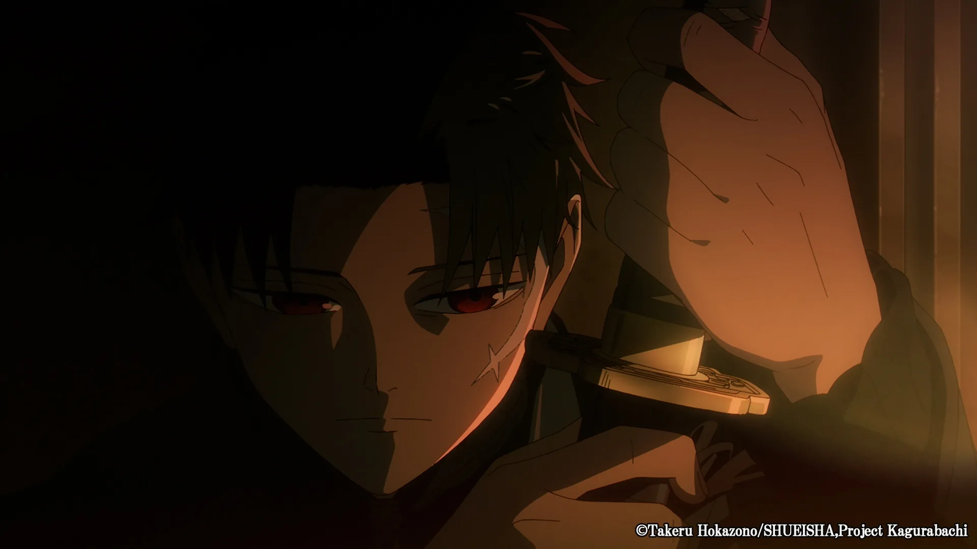 Kagurabachi TV anime key visual featuring protagonist Chihiro Rokuhira