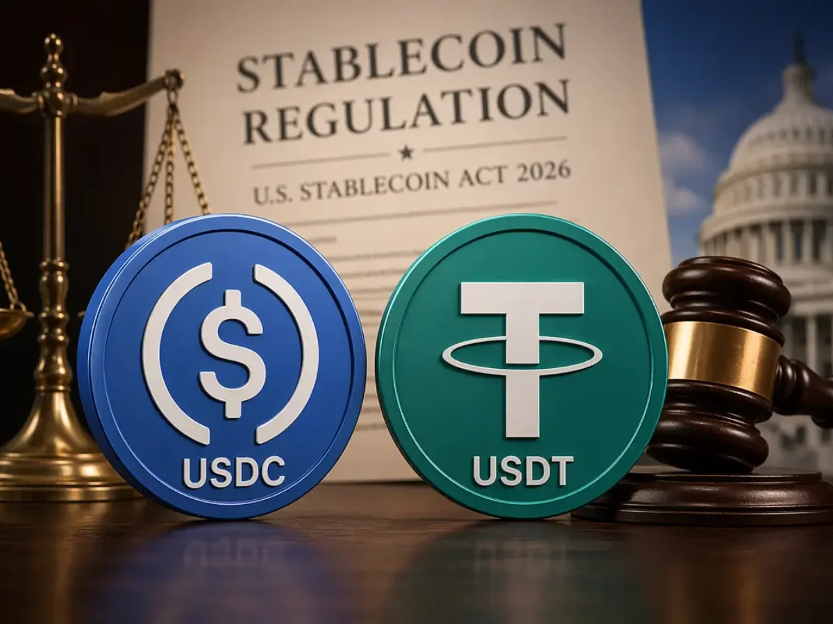 Tether and USDC stablecoin comparison infographic
