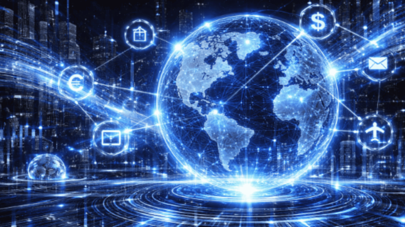 SWIFT blockchain shared ledger cross-border payments transformation graphic