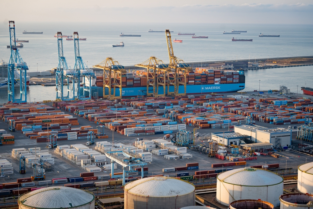 Industrial facility illustrating the concept of green protectionism