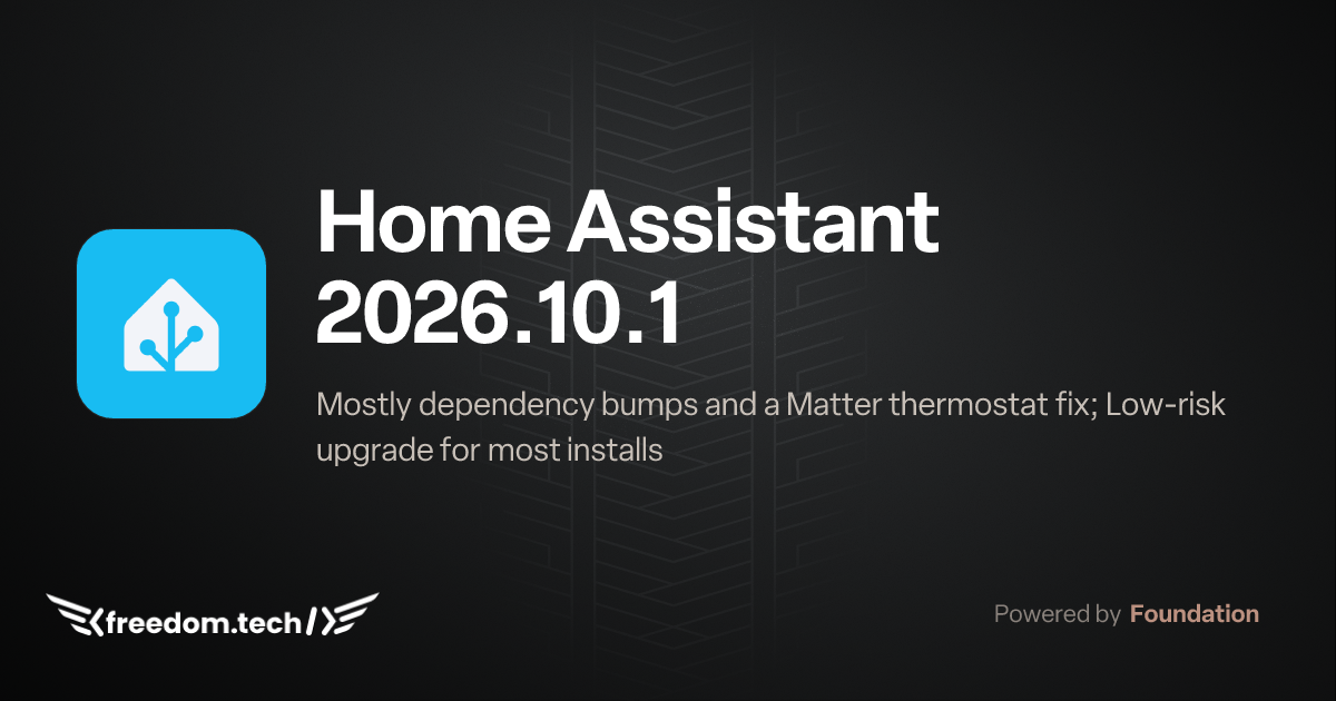 Home Assistant 2026.10.1 Update Notes