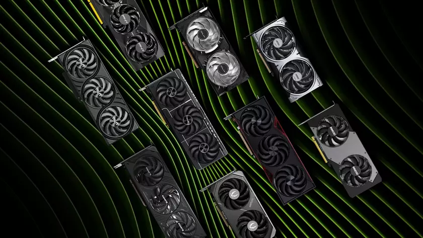 Nvidia RTX graphics card lineup showcasing current generation hardware