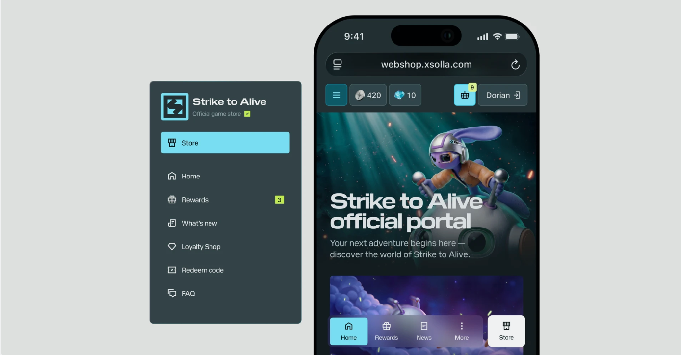 Xsolla's no-code D2C platform for gaming studios