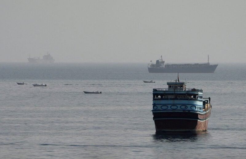 Tanker vessel at sea