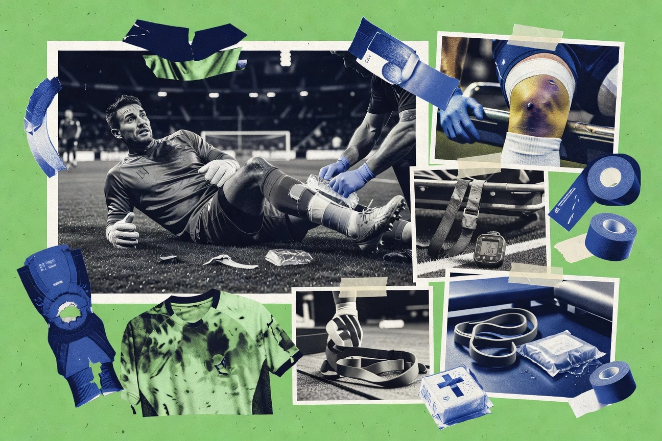 Chart showing professional sports injuries statistics and market growth trends