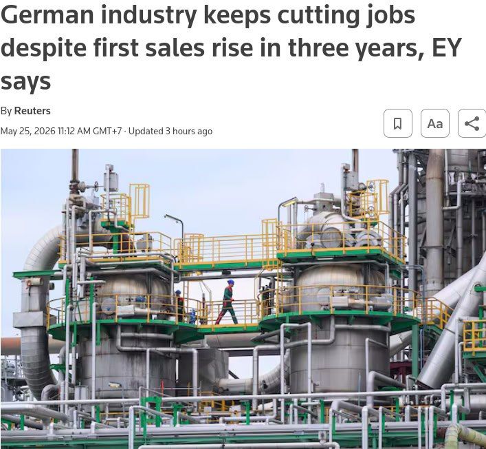 German manufacturing job losses mounting in 2026
