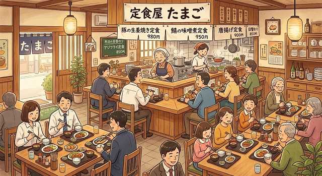 Image of a teishoku set meal vs ramen comparison