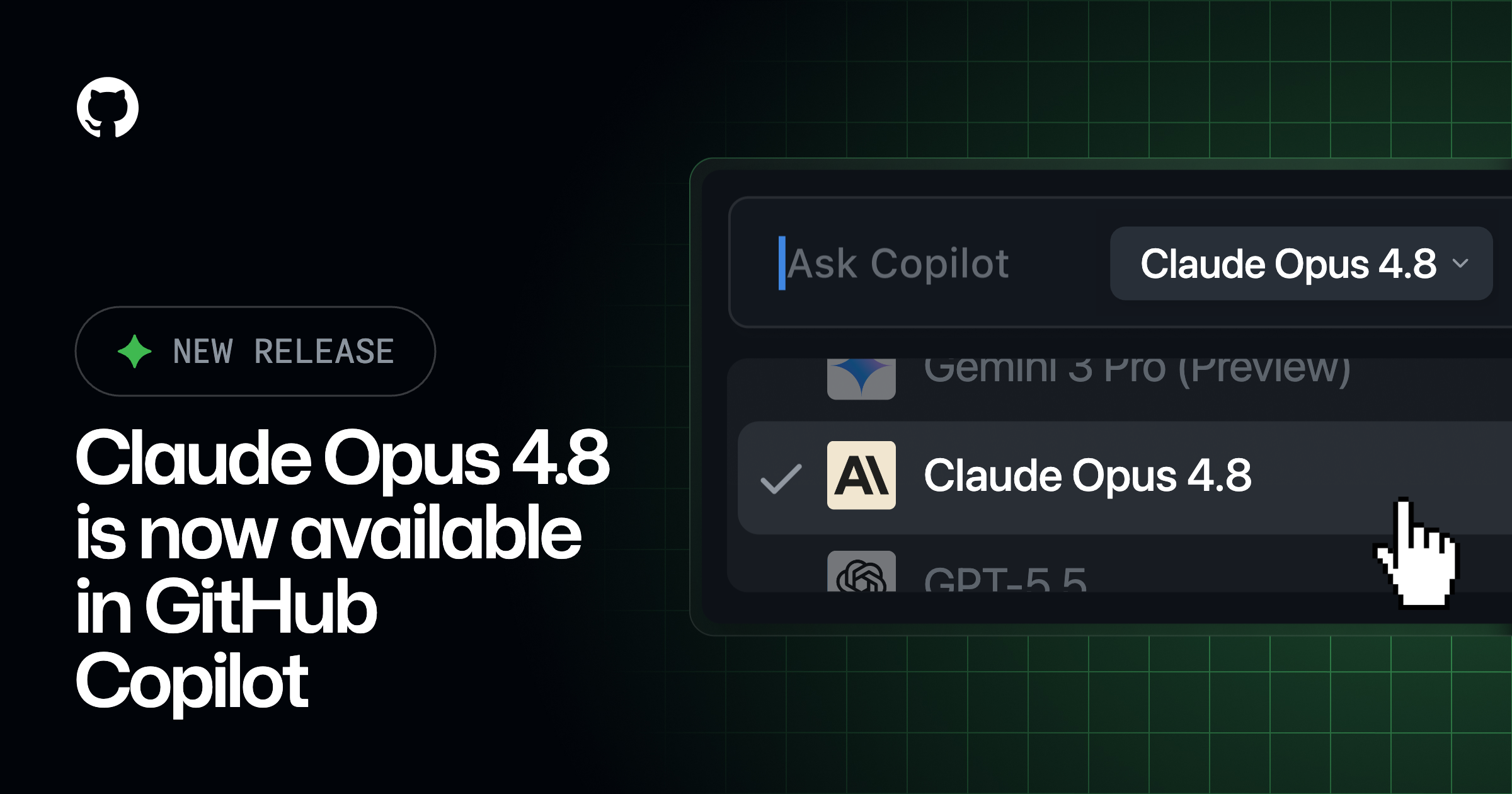 GitHub Copilot - Claude Opus 4.8 integration