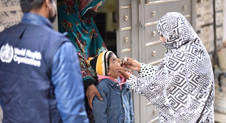 WHO field operations in Pakistan, illustrating global health impact despite funding challenges