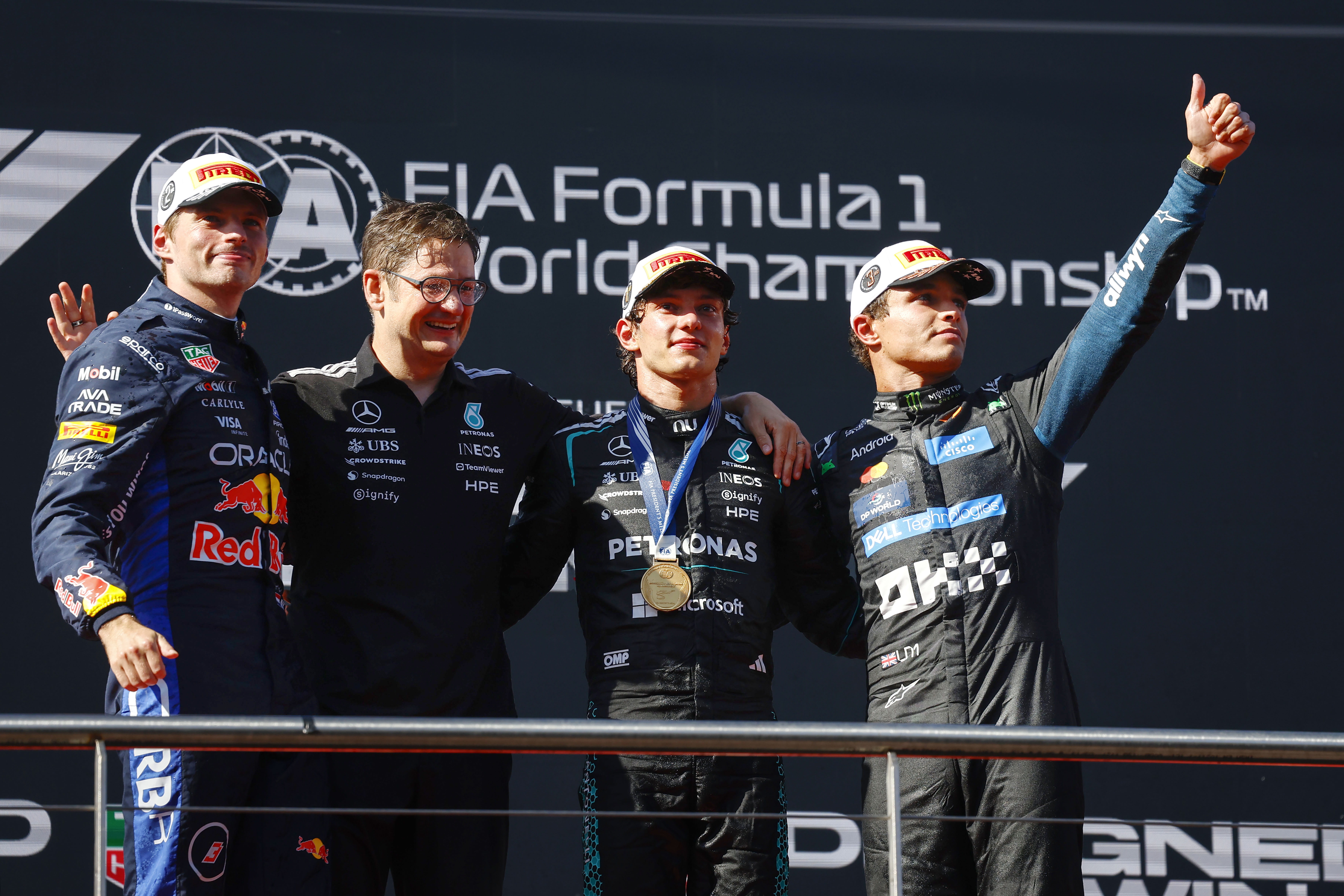 Podium at the Spanish GP