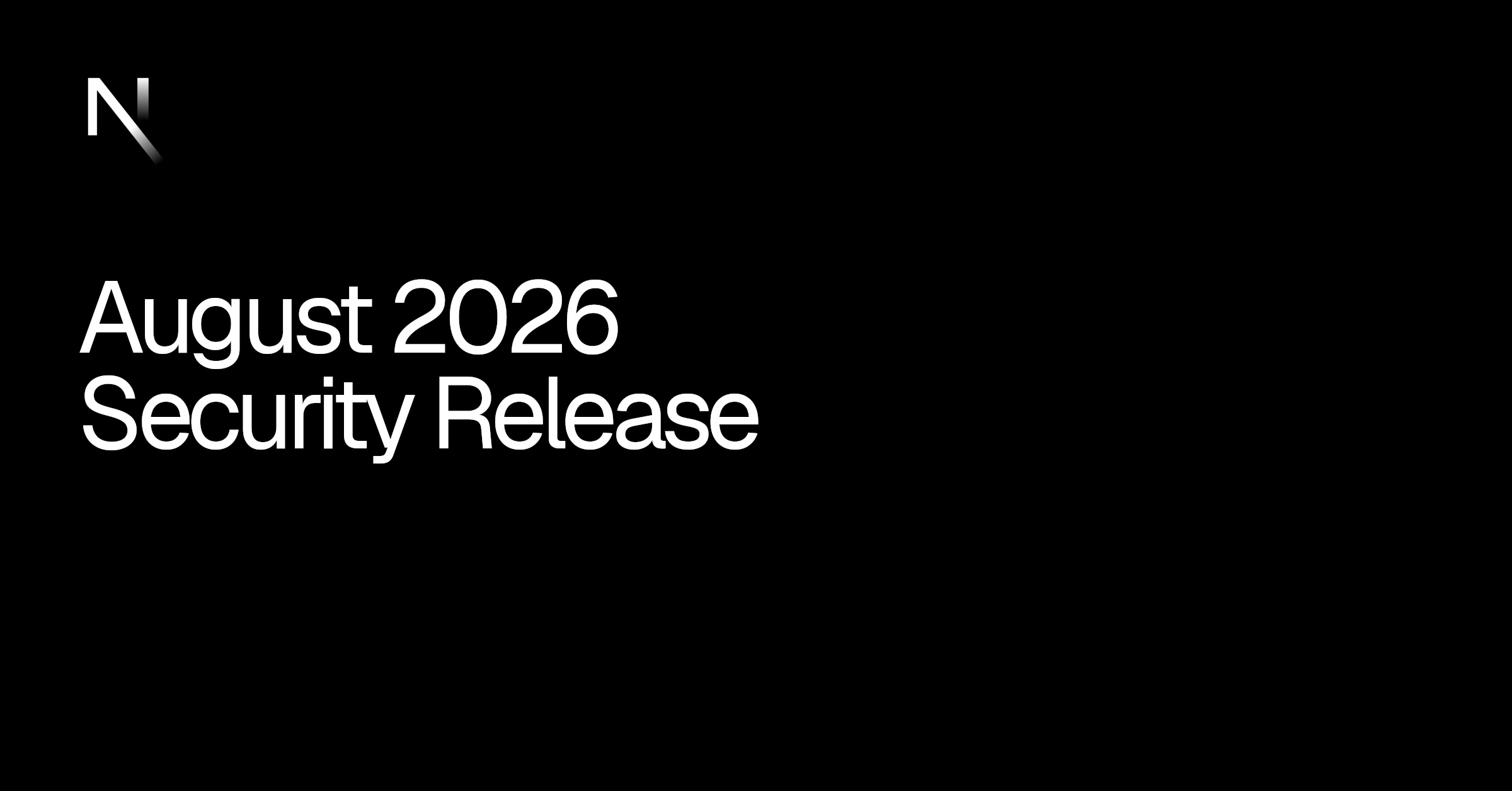 Next.js 8월 보안 릴리스 발표 이미지