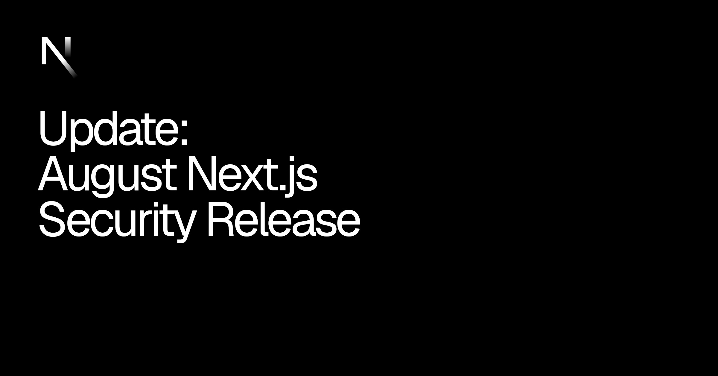 Next.js 보안 릴리스 일정 변경 이미지