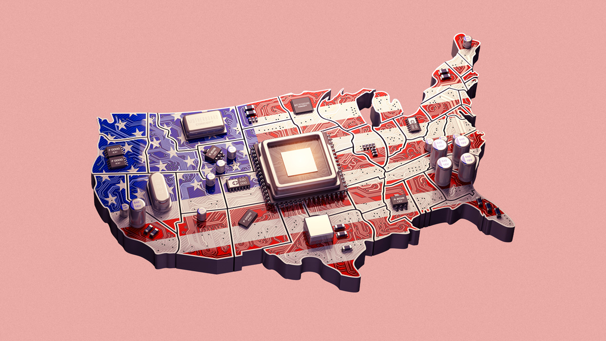 Chart illustrating gaps in US semiconductor back-end packaging supply chain