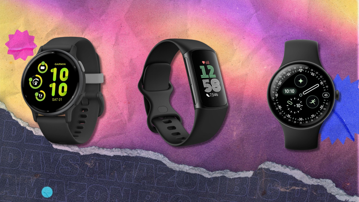 Image of various fitness trackers and smartwatches on sale during October Prime Day