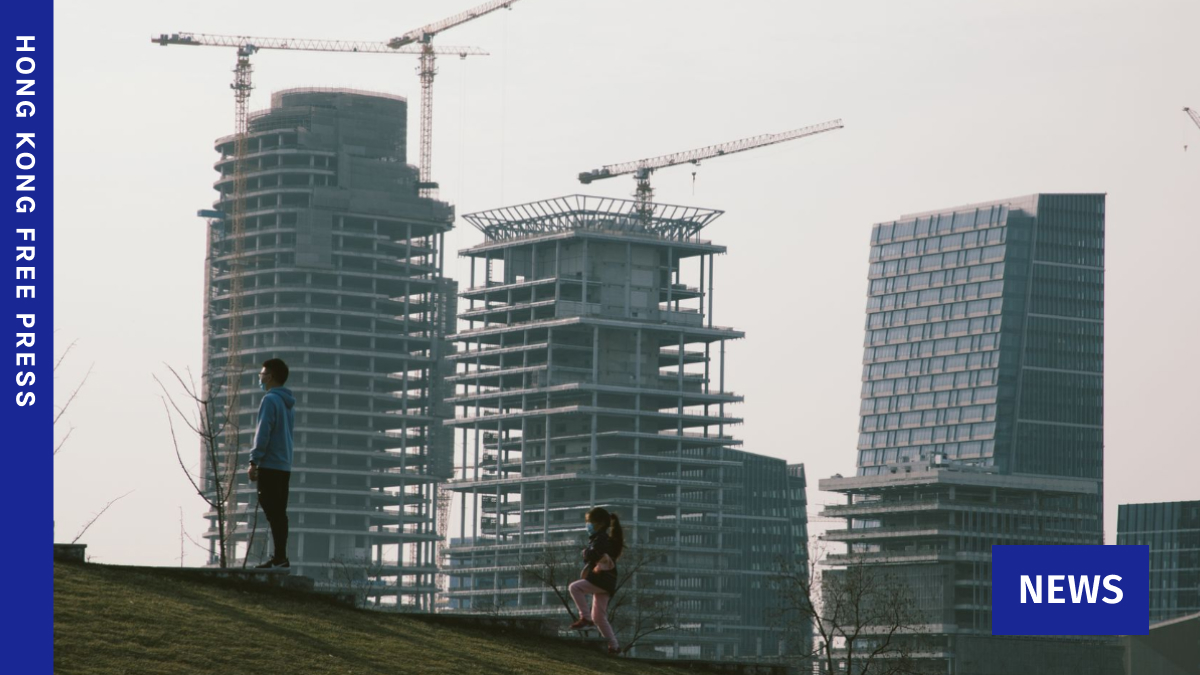 Unfinished housing construction site in China