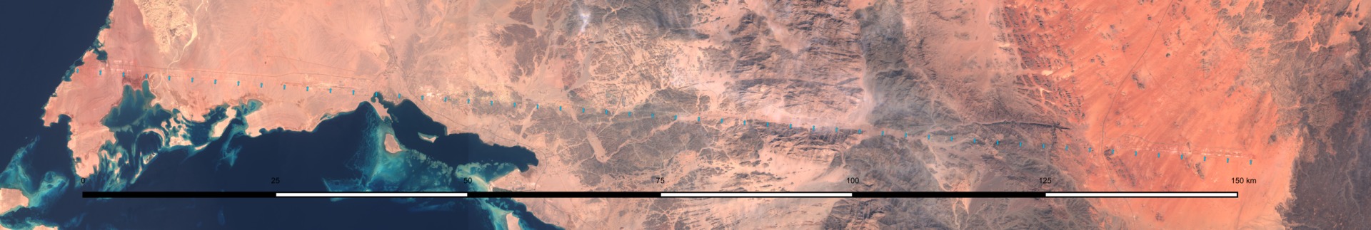 NEOM construction site satellite image