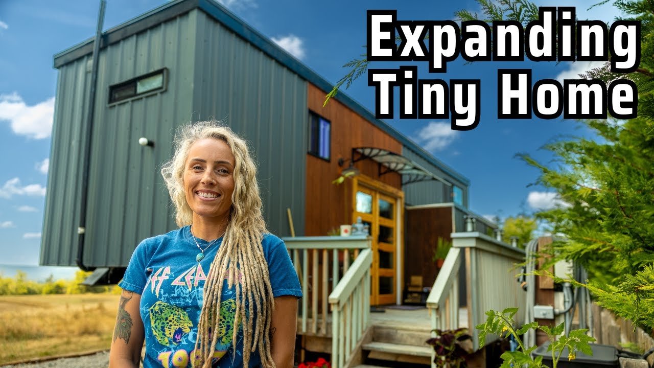 Vanity's expanding gooseneck tiny house features a 14-foot slide-out and cost under $30,000 to build