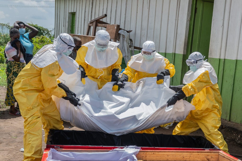 Ebola response workers in Central Africa