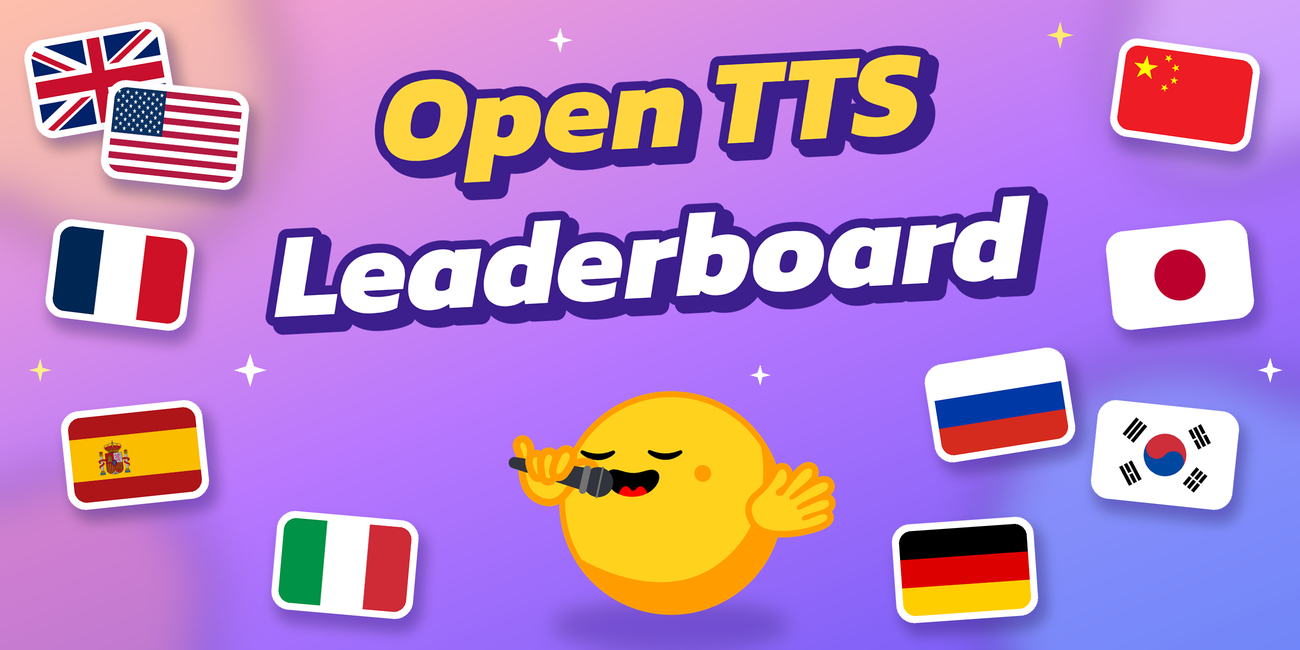 Hugging Face Open TTS Leaderboard interface
