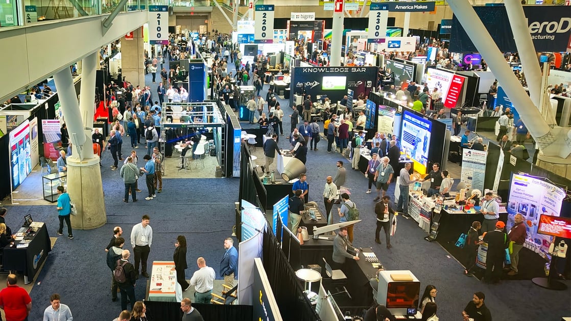 Crowded show floor at RAPID + TCT 2026 in Boston