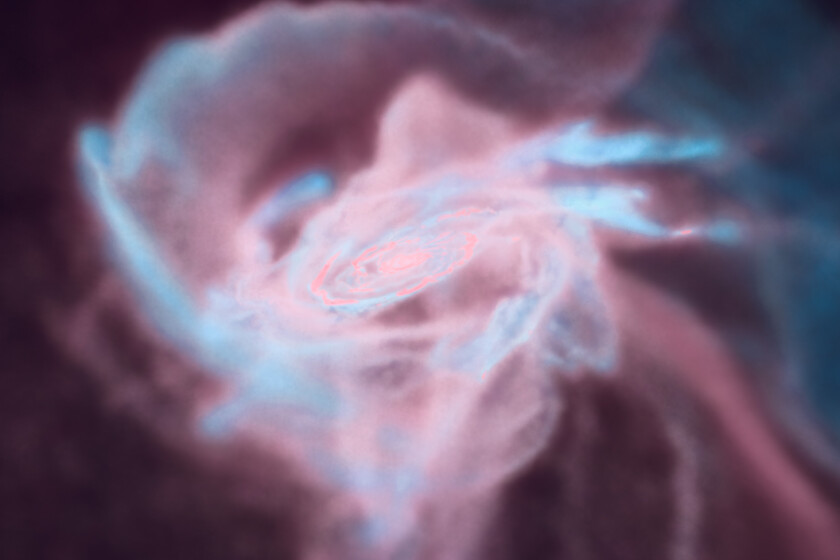 Simulation of early universe red dots