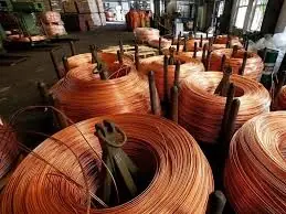 Copper price chart showing recent pullback from highs