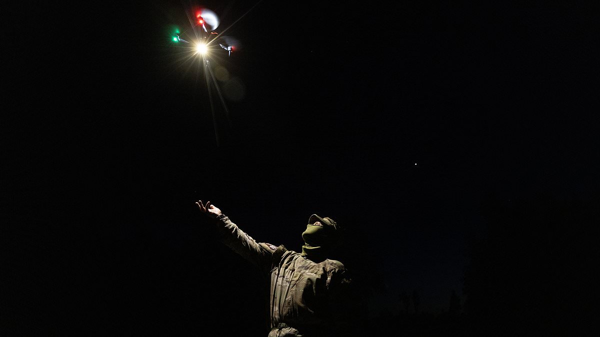 NATO military command center with drone monitoring displays