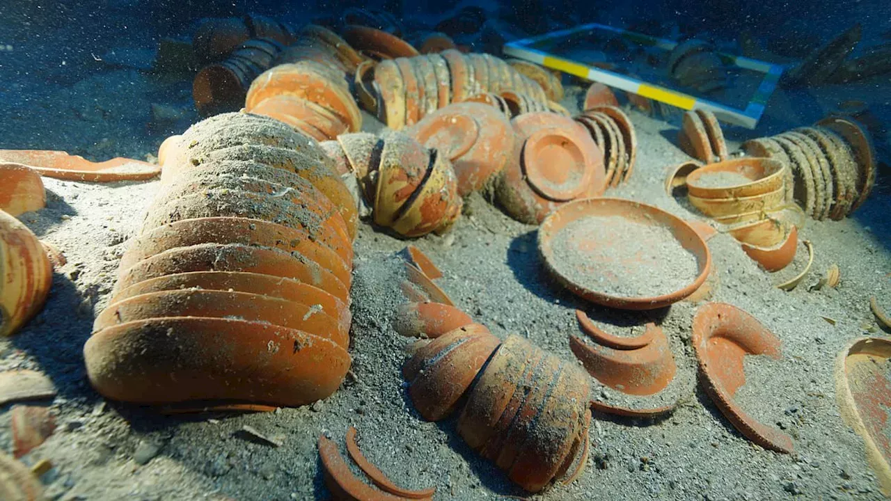 Ancient Roman luxury tableware recovered from a shipwreck