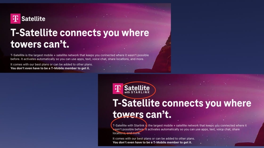 T-Mobile satellite service branding shift