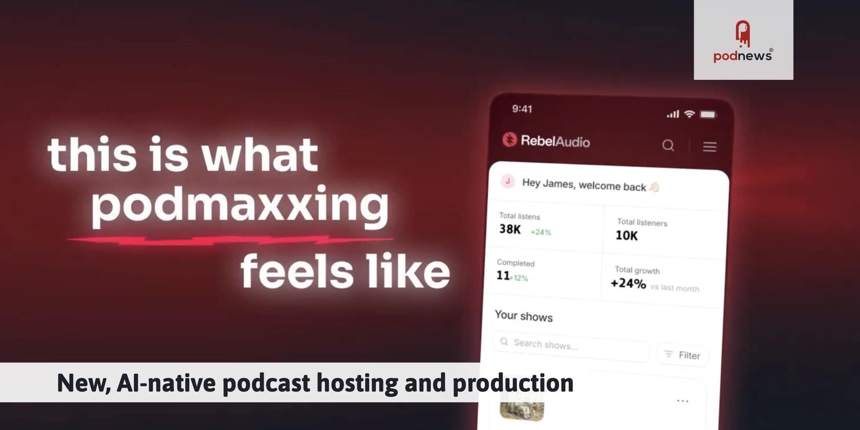 Rebel Audio AI-native podcast hosting