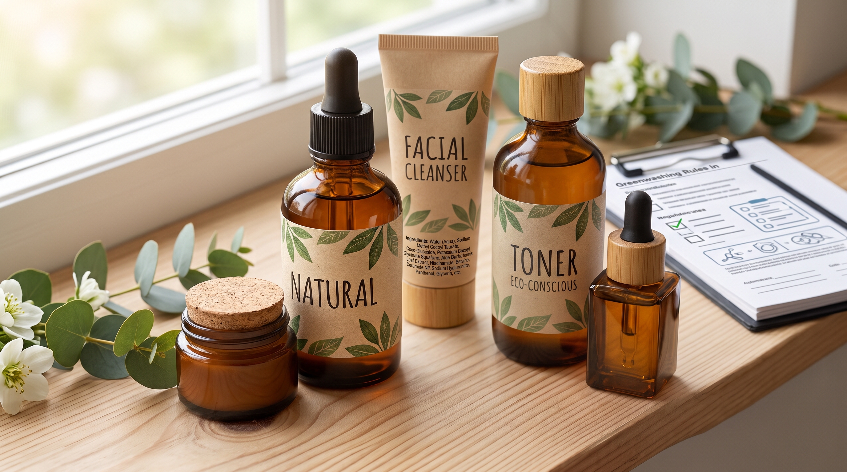 EU greenwashing regulation enforcement: cosmetics with banned environmental claims must be relabeled or removed from shelves by September 27, 2026.