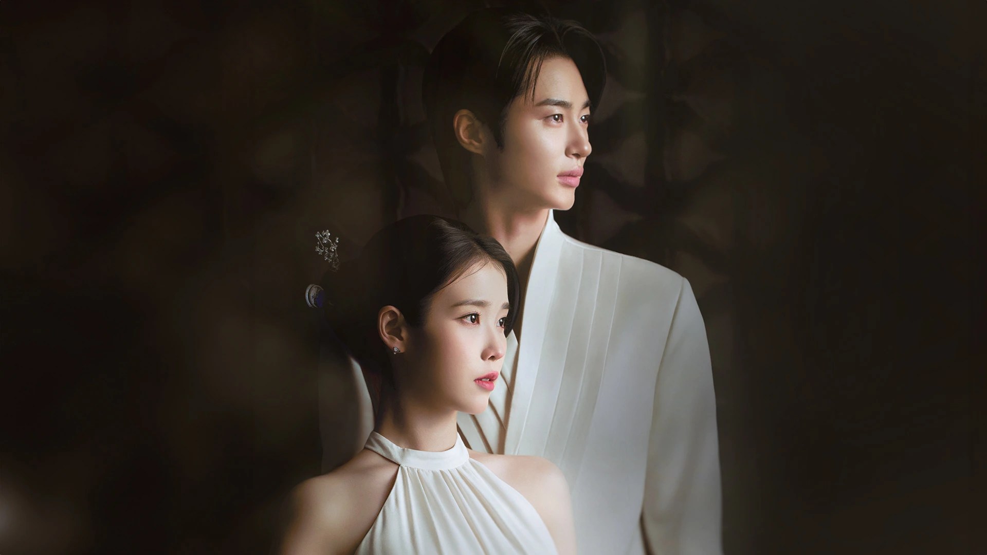 IU and Byeon Woo-seok in Perfect Crown promotional image