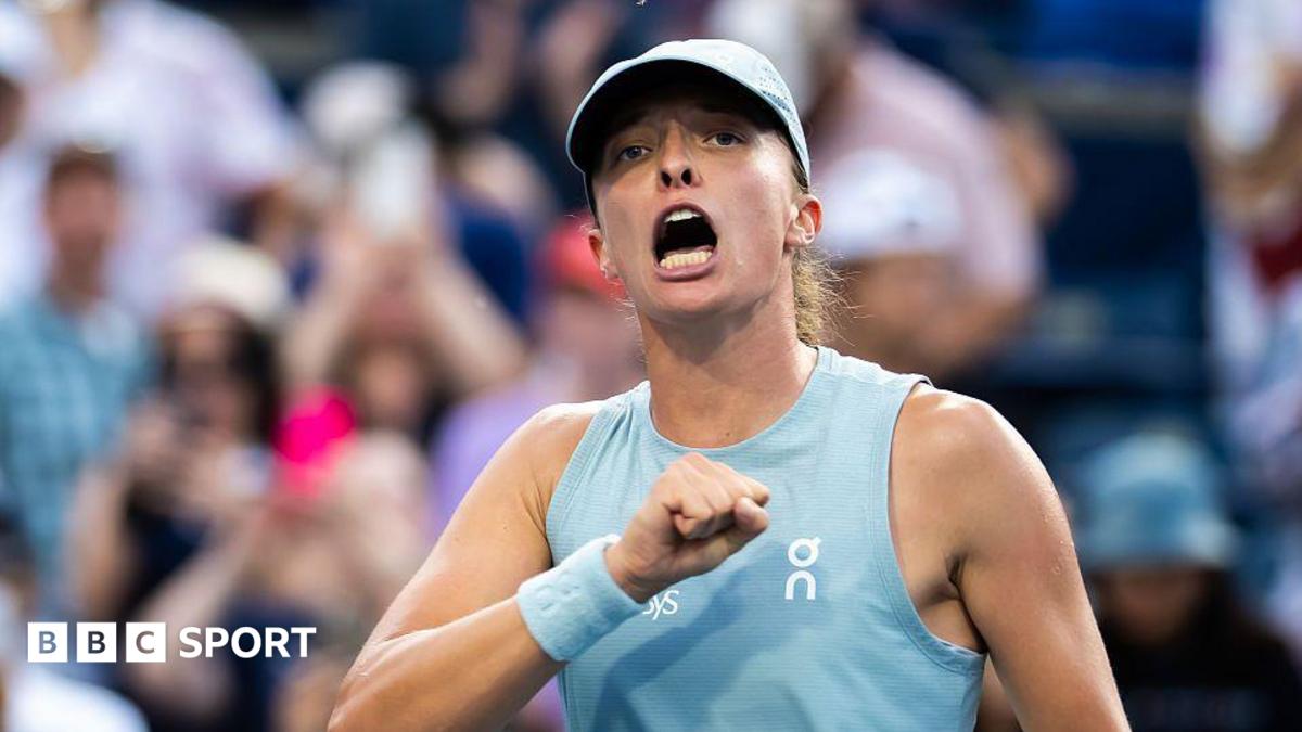 Iga Świątek during the Cincinnati Open