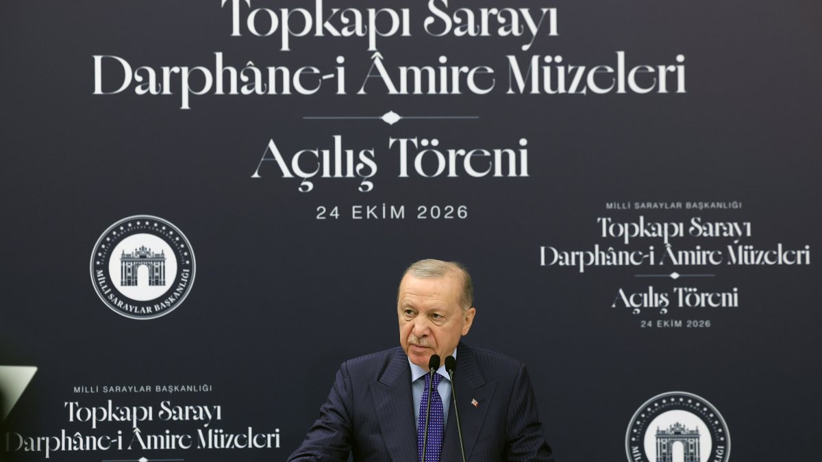 President Erdoğan at the opening of new museums at Topkapı Palace