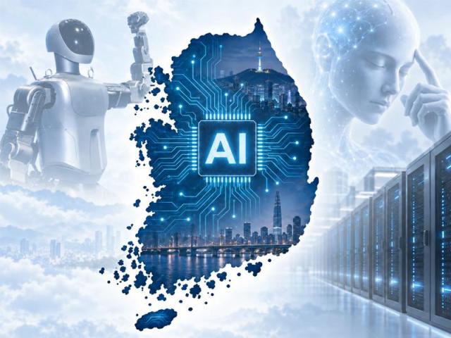 Image illustrating the contrast between Korean sovereign AI efforts and global investment scales