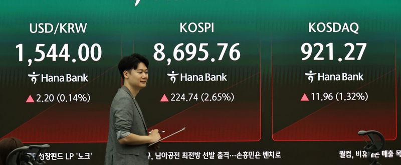 반도체 주가 상승을 나타내는 차트