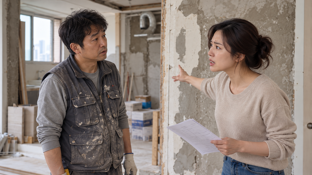 Illustration of interior construction fraud risks