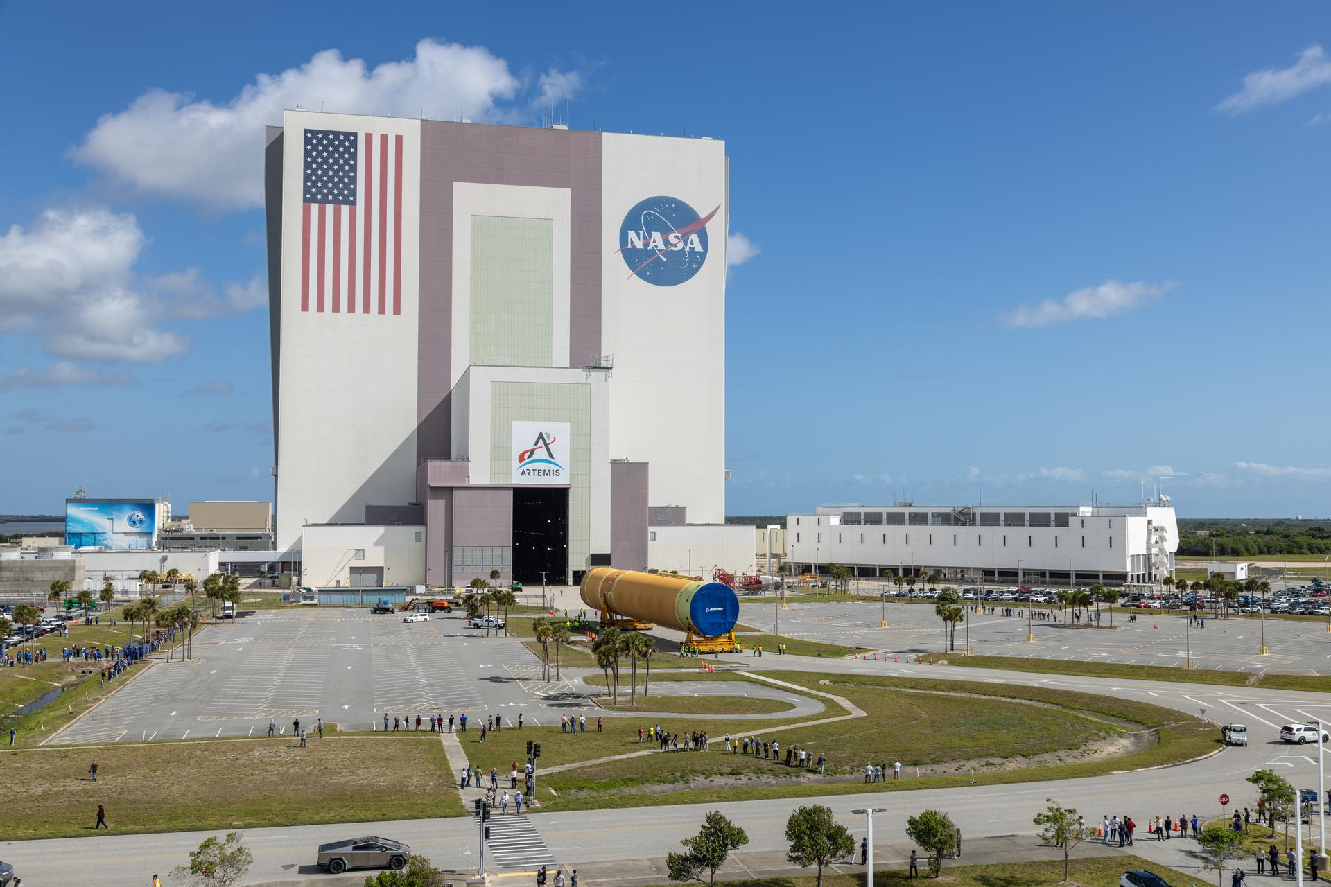 NASA Artemis III SLS core stage hardware arrives at Kennedy Space Center for stacking ahead of 2027 Moon landing mission