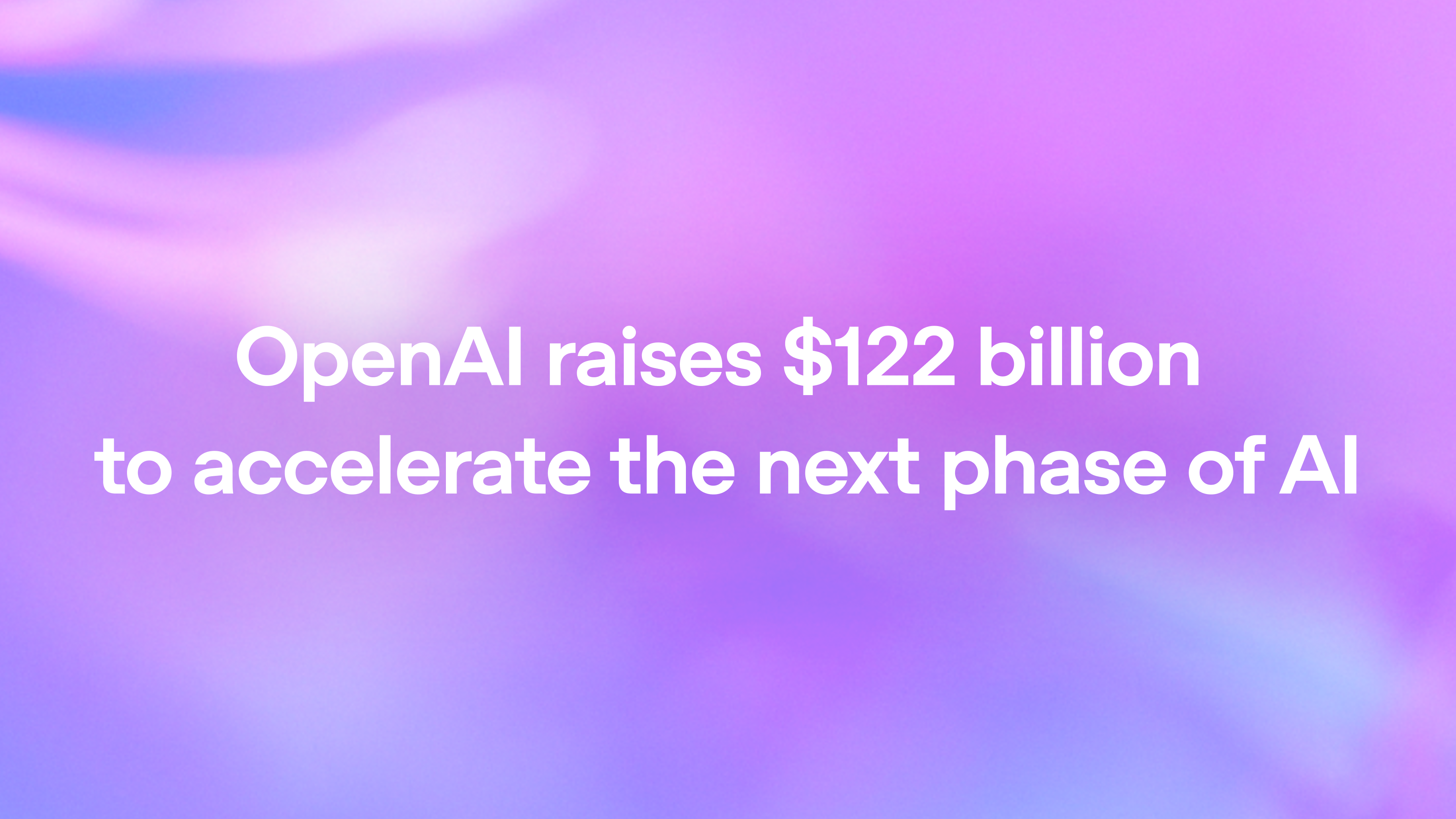 OpenAI fundraising announcement graphic