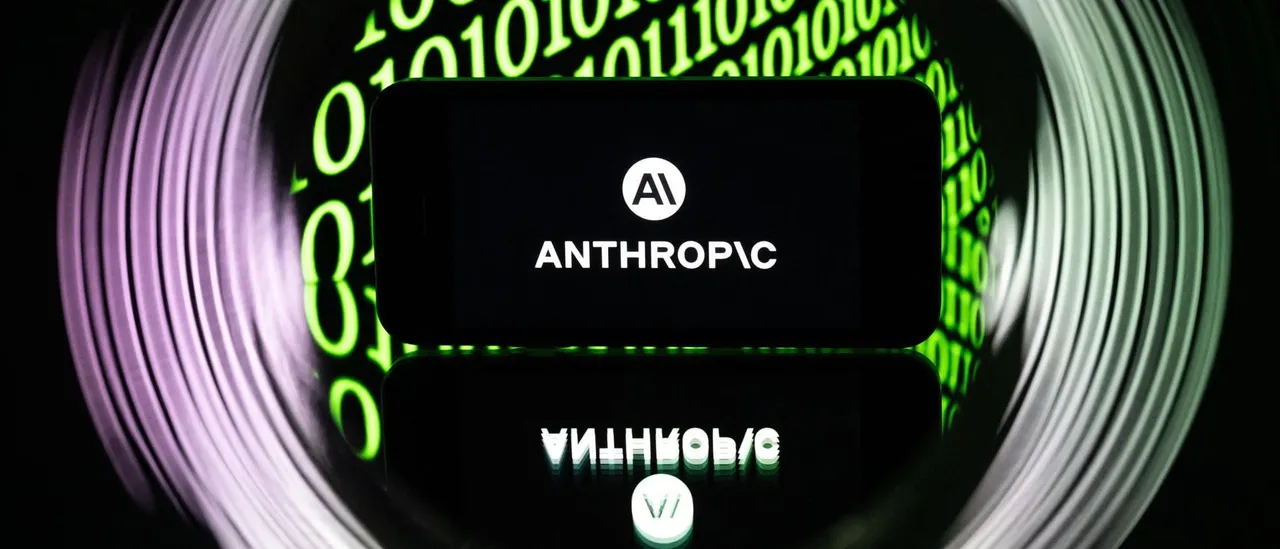 Anthropic logo on a digital background