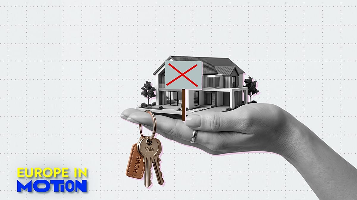 European housing affordability crisis illustration