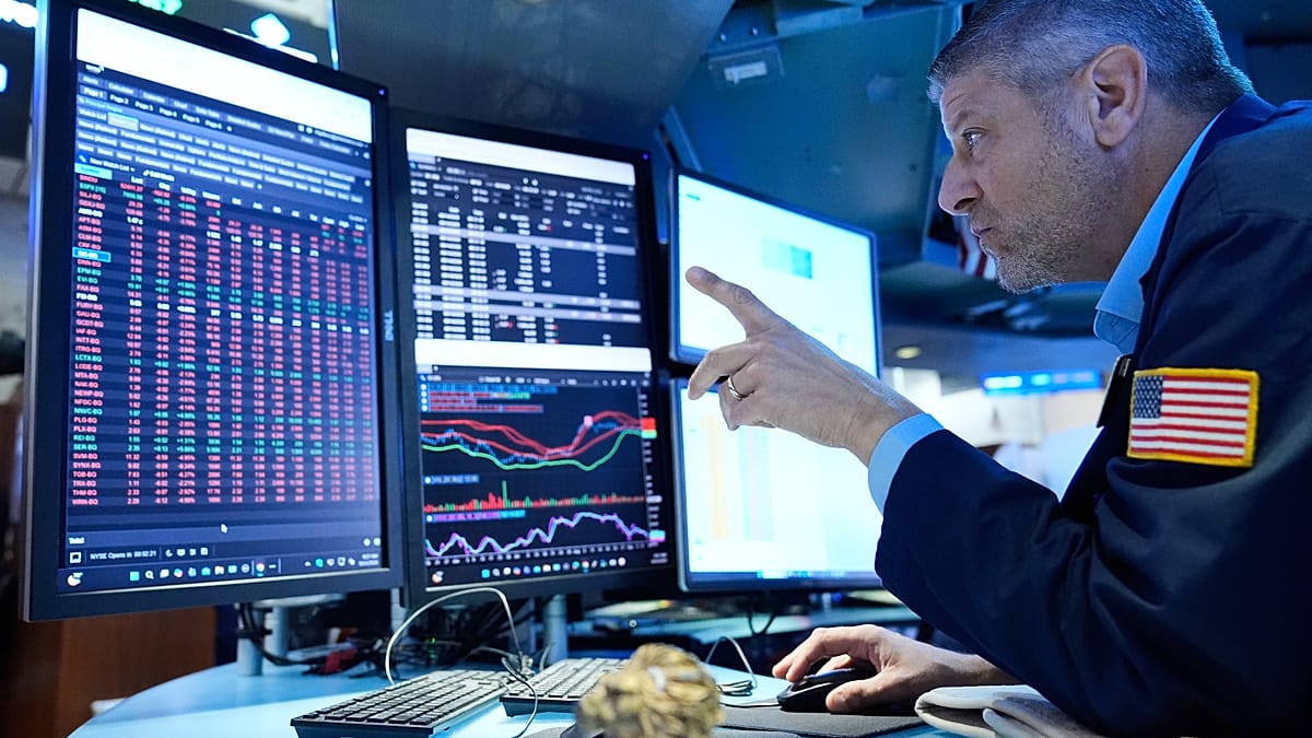 European news graphic showing the US 10-year Treasury yield surging above 5%