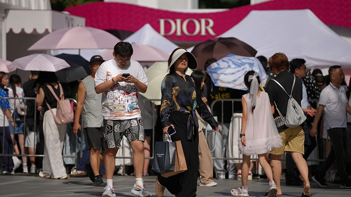 Chart illustrating China's slowing retail sales growth