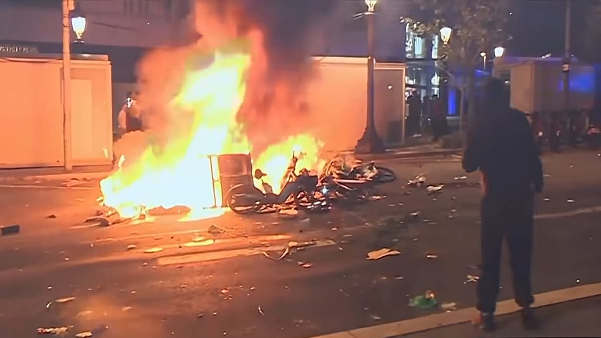 Barcelona Protest Scene